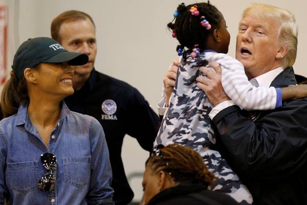 Trump visits Texas to meet survivors of Storm Harvey