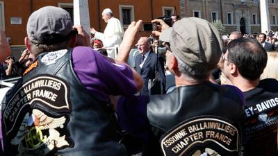 It’s two-wheels good as pope blesses Harley enthusiasts in Rome