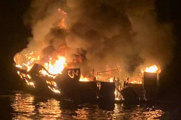 More than 30 still missing after boat fire off California