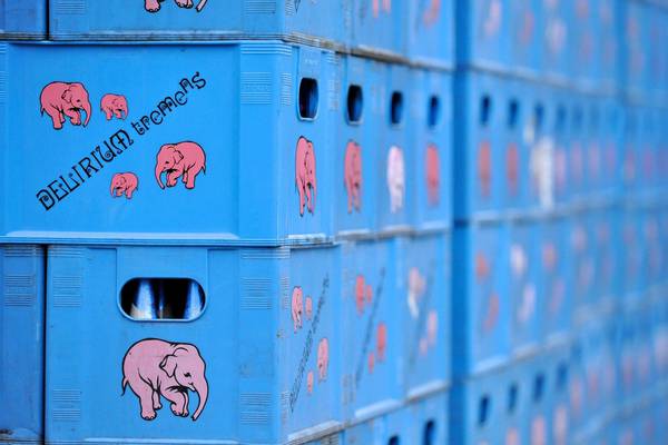 A birthday beer for the famous pink elephant
