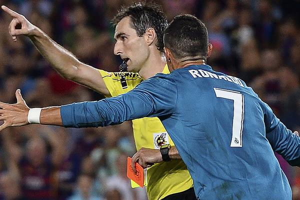 Cristiano Ronaldo handed five-match ban for referee push