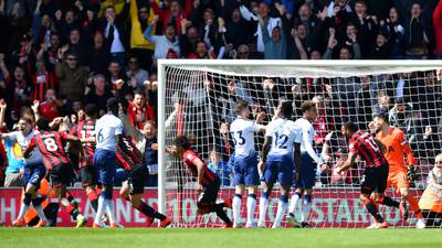 Bournemouth break bold resistance of nine man Spurs