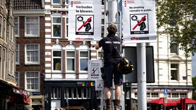 Amsterdam makes it illegal to smoke cannabis outdoors