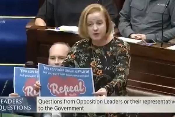 Miriam Lord: TDs draw line at images of Repeal artwork