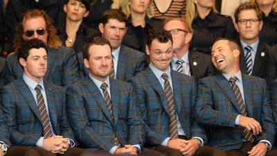 After all the singin’ and bagpipin’,  Ryder Cup gets going