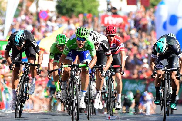 Matteo Trentin outsprints rivals to take third Vuelta stage win
