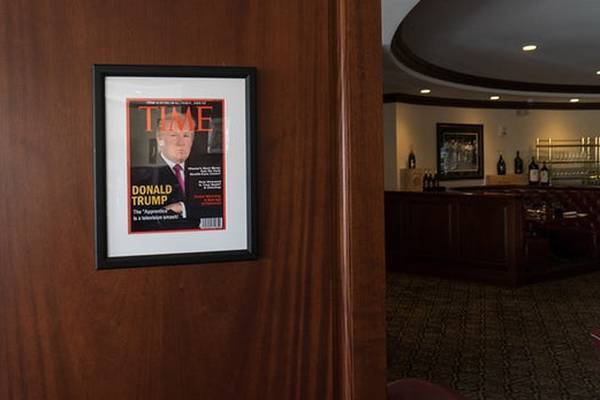 Time magazine covers displayed at Trump golf courses are fake