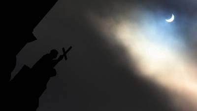 Solar eclipse shines on Ireland despite cloudy weather