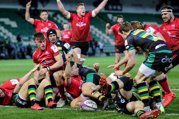 Ulster’s power game finally comes good as Northampton felled on home turf