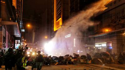 Tear gas fired at New Year’s Day protesters in Hong Kong