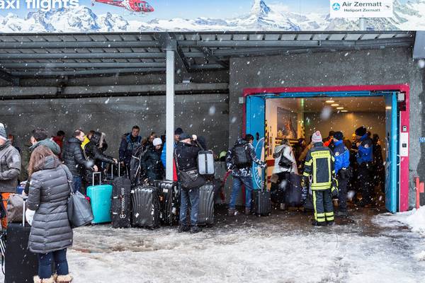 Tourists airlifted out after being stranded at Swiss ski resort