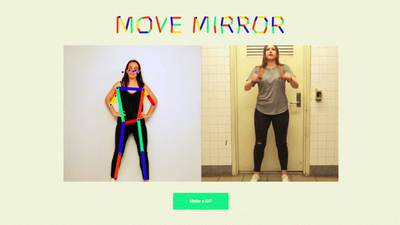 Strike a pose and Move Mirror will find images to match it