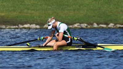 Sanita Puspure blown off course in final