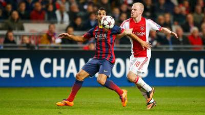 Ajax stay in contention as Barcelona suffer first defeat of season