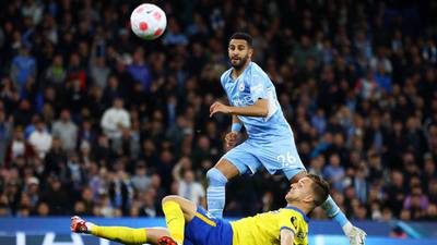 Riyad Mahrez breaks tension as Man City beat Brighton and return to summit