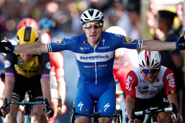 Tour de France: Elia Viviani sprints to victory in stage four