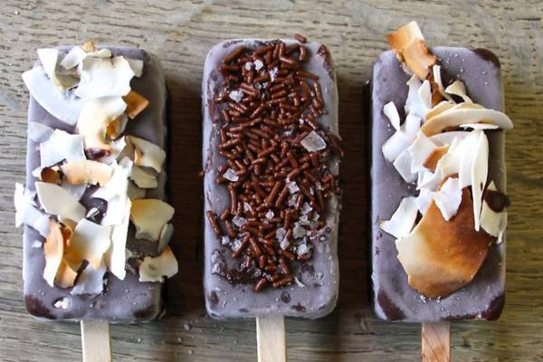 Home-made choc ices