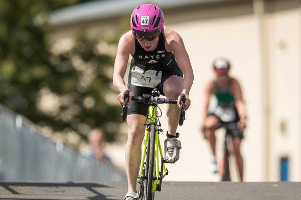 Heat is on for Carolyn Hayes at Tokyo triathlon test event