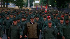 Maduro makes show of unity with Venezuelan military chiefs