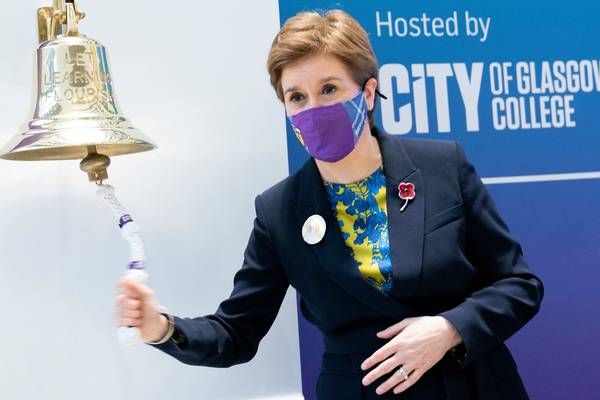 Sturgeon says governments in Edinburgh and London have worked together on Cop26