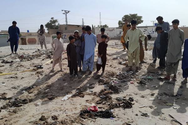Blast kills 52 at celebration rally in southwest Pakistan