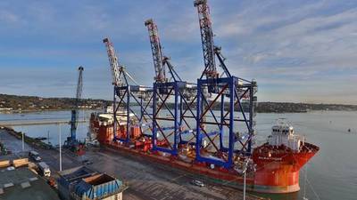 Giant cranes readied in Cork for voyage to Puerto Rico
