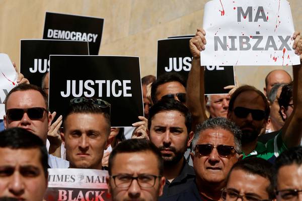 Murdered journalist’s sons call on Malta’s PM to resign