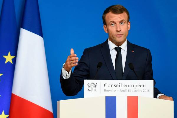 Macron says Europe must revise greenhouse gas targets