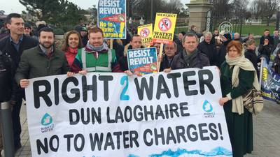 Thousands of protestors turn out to oppose water charges