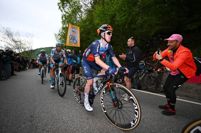 Eddie Dunbar loses time after crash as Pogačar races into overall lead at Giro d’Italia