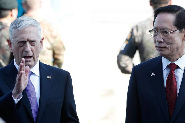 Pentagon chief says US goal in North Korea is diplomacy, not war