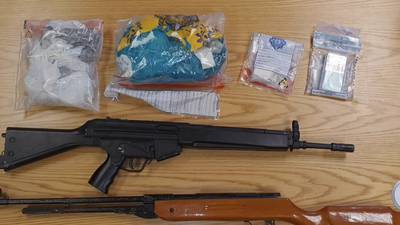 Man arrested after drugs and replica firearms seized in Wicklow