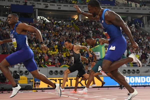 Christian Coleman lives up to billing as he secures 100m gold in Doha