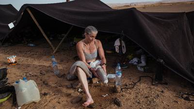 An ultramarathon . . . in the desert . . . in relentless heat . . . with a prosthetic leg