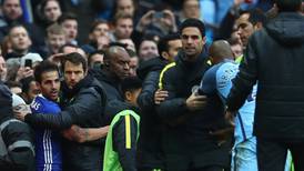 Guardiola apologises for injury-time brawl but ‘so proud of team’