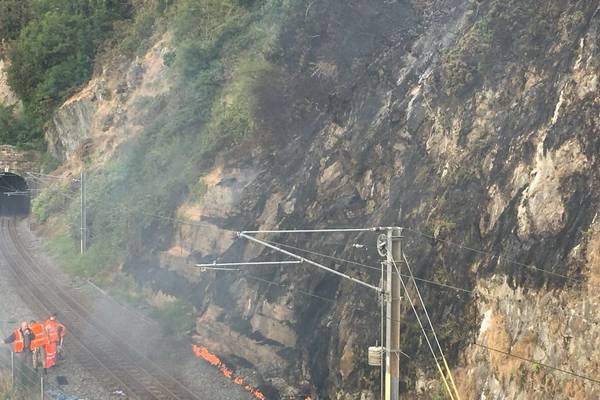 Homes evacuated as Bray gorse fire disrupts rail services