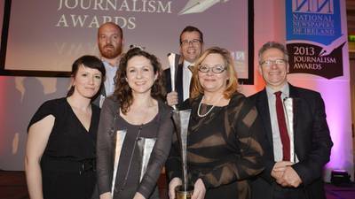 Journalist  of the Year  one of six awards for ‘The Irish Times’