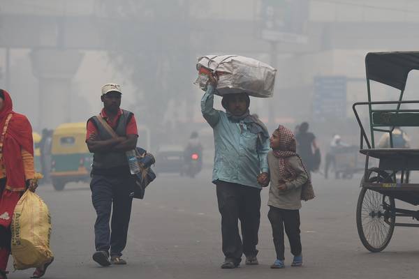 Health fears as India’s capital New Delhi is covered in thick grey smog