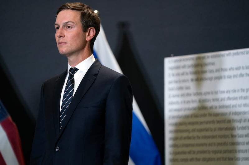 Jared Kushner, an adviser to Donald Trump and one of the architects of the US president’s plan to end the war in Gaza, on Sunday met Hamas leader Khalil al-Hayya in Egypt, according to three people briefed on the meeting. Photograph: Nathan Howard/The New York Times