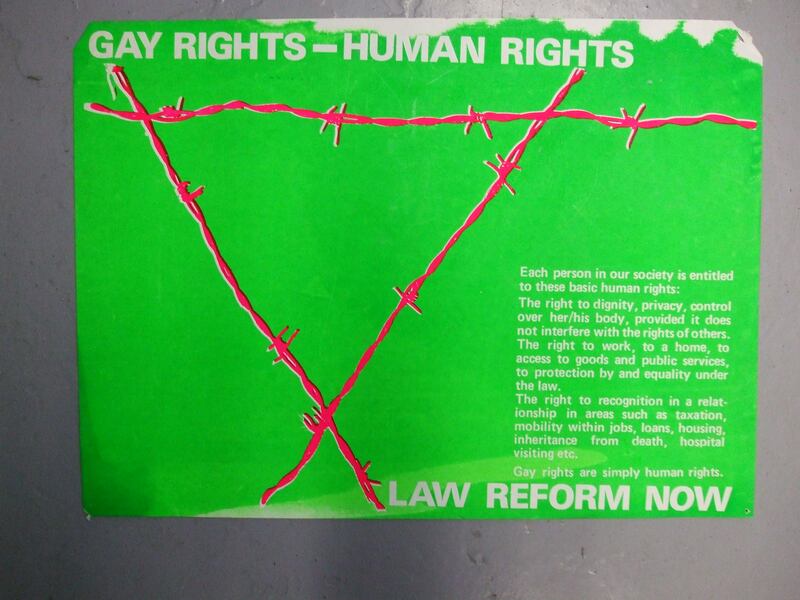 Material used to campaign for gay rights. Photograph: Courtesy of the Irish Queer Archive