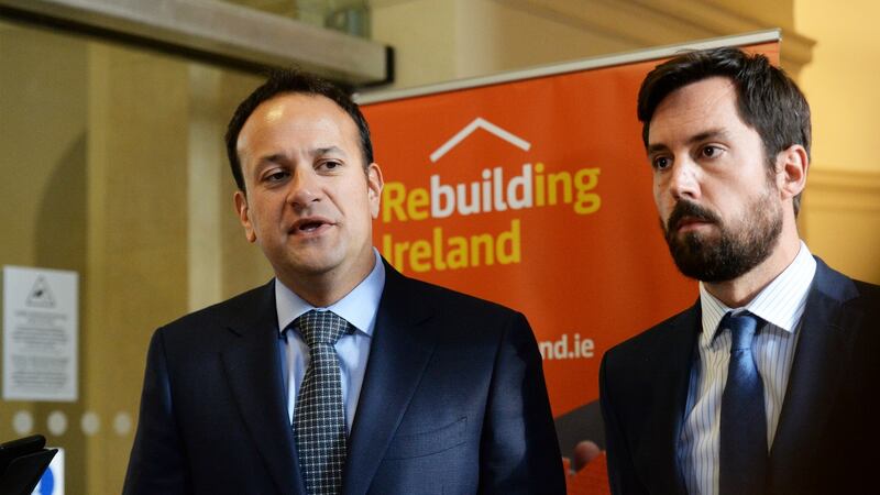 Former taoiseach Leo Varadkar and minister for housing Eoghan Murphy. Photograph: Cyril Byrne