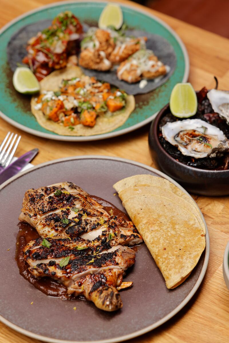 A selection of dishes from Órale Street Food @ Pawn Shop. Photograph: Alan Betson
