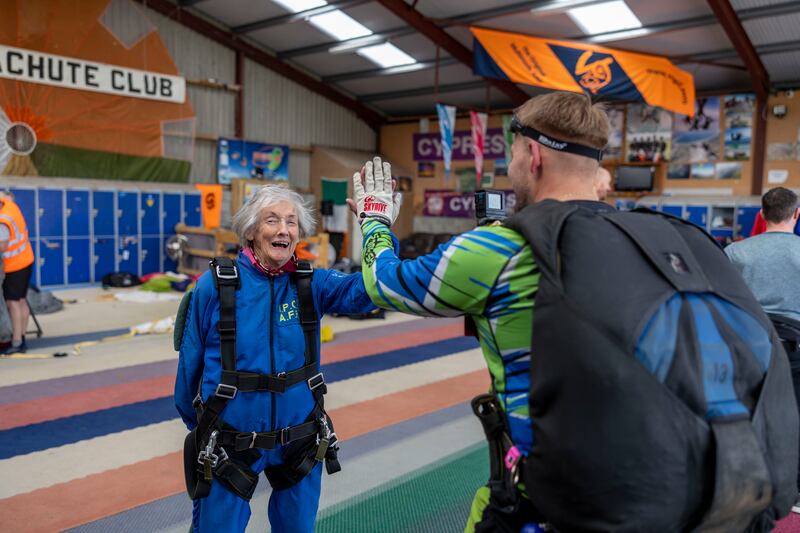 A high-five in the club's facility. Photograph: Tom Honan/The Irish Times
