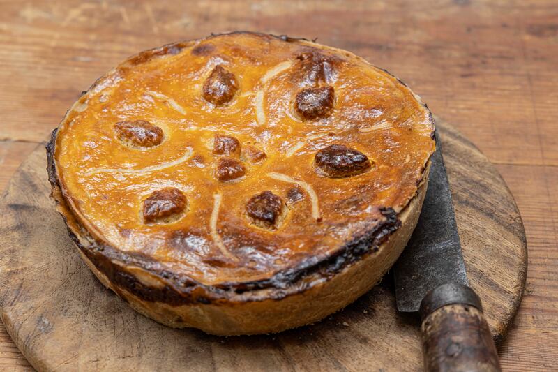 Steak and kidney shortcrust pie. Photograph: Harry Weir