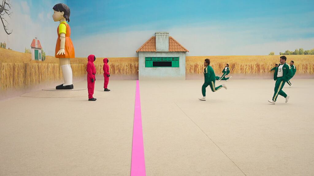 Squid Game: The Challenge: Mind games, light thievery, toxic masculinity – if it helps carry them to victory, the competitors are up for it. Photograph: Netflix