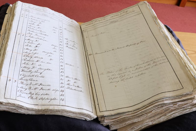This volume is only one of four from more than 400 census volumes rescued from the fire that destroyed the Public Records Office in June 1922