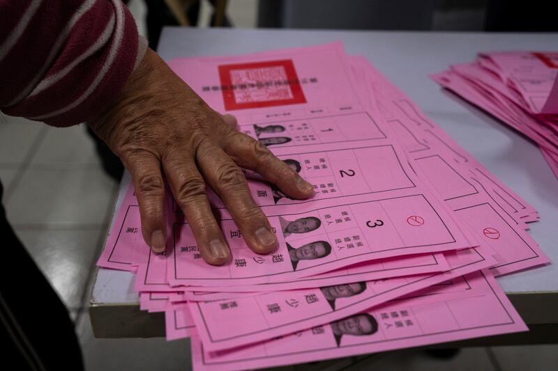 The election will chart the trajectory of the self-ruled democracy’s relations with China over the next four years. Photograph: Louise Delmotte/AP