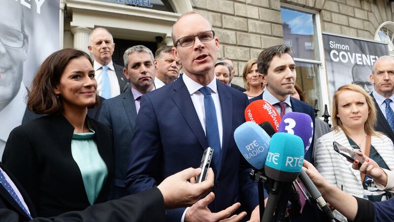 Dublin Bay South TD Kate O Connell with Simon Coveney: “I am very disappointed at the last few days. At the choreographed, co-ordinated choirboys that came out.” Photograph: Cyril Byrne/The Irish Times