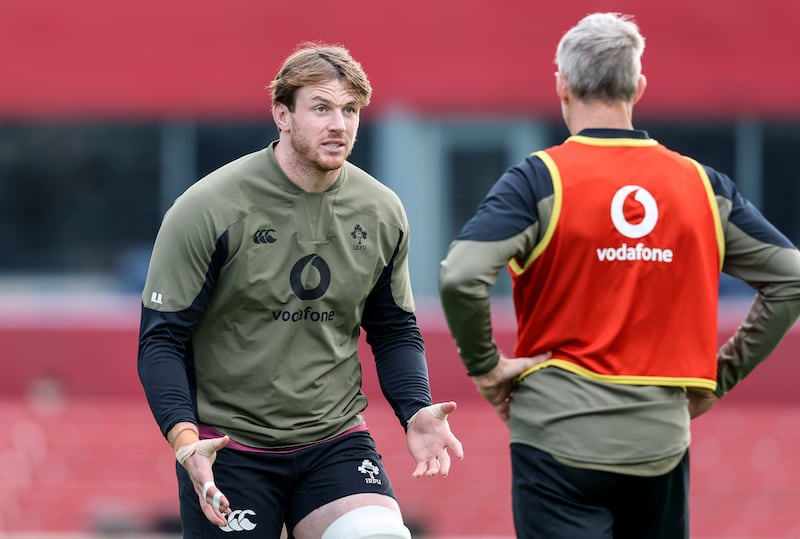 Ryan Baird will start at blindside flanker for Ireland against New Zealand. Photograph: Dan Sheridan/Inpho