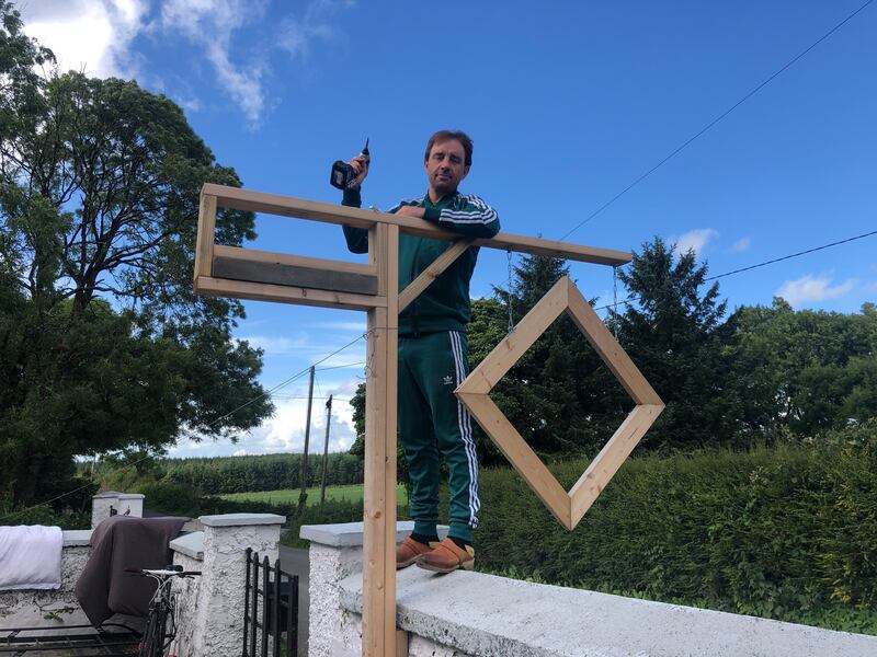 Carl Giffney at the art space he is developing at a farmhouse in north Co Kilkenny